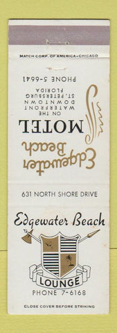 Matchbook Cover - Edgewater Beach Motel St Petersburg FL