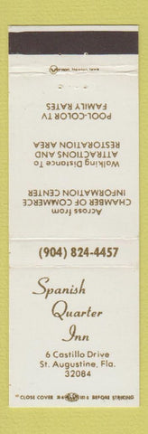 Matchbook Cover - Spanish Quarter Inn St Augustine FL