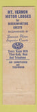 Matchbook Cover - Mount Vernon Motor Lodges Jacksonville Daytona Beach Miami FL