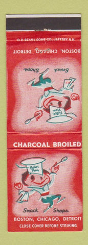 Matchbook Cover - Charcoal Broiler Snack Shops Boston Chicago Detroit