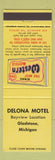Matchbook Cover - Best Western Delona Motel Gladstone MI
