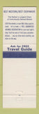 Matchbook Cover - Best Western Sundowner Motel Caldwell ID