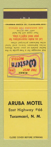 Matchbook Cover - Best Western Aruba Motel Tucumcari NM Route 66