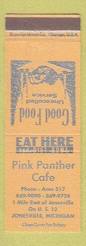 Matchbook Cover - Pink Panther Cafe Jonesville MI