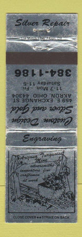 Matchbook Cover - Custom Design Silver and Gold Akron OH repair WEAR