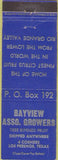 Matchbook Cover - Bayview Fruit Growers Association Los Fresnos TX