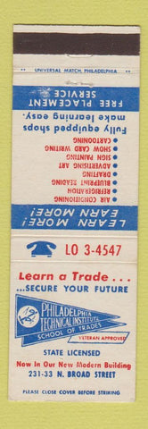 Matchbook Cover - Philadelphia Technical Institute PA