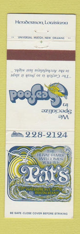 Matchbook Cover - Pat's Seafood Restaurant Henderson LA