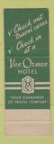 Matchbook Cover - Van Orman Hotels Fort Wayne Evansville IN