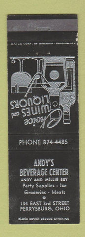 Matchbook Cover - Andy's Beverage Center grocery Perrysburg OH