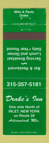 Matchbook Cover - Drake's Inn Adirondack MI
