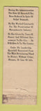 Matchbook Cover - George Dalrymple County Commissioner Election WORN