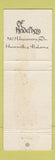 Matchbook Cover - Ol Heidelberg German Restaurant Huntsville AL WORN