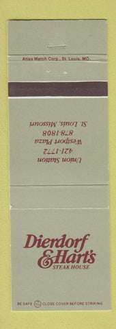 Matchbook Cover - Dan Dierdorf & Jim Hart's Cardinals Football St Louis MO