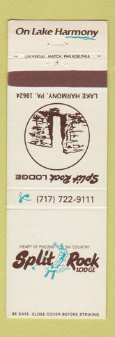 Matchbook Cover - Split Rock Lodge Lake Harmony PA