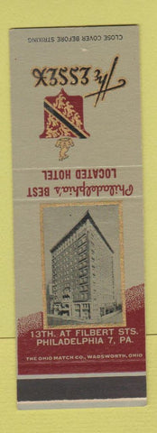 Matchbook Cover - The Essex Hotel Philadelphia PA SAMPLE