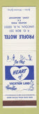 Matchbook Cover - Profile Motel Lincoln NH