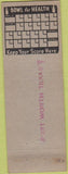 Matchbook Cover - Bowling Fort Worth TX late 30s
