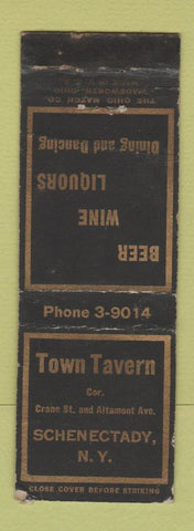Matchbook Cover - Town Tavern Schenectady NY WORN