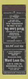Matchbook Cover - Ward Loan Company Bessemer AL WORN