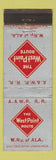 Matchbook Cover - West Point Route Railroad WEAR