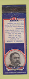 Matchbook Cover - 1930's Diamond Presidents Chester A Arthur