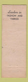 Matchbook Cover - Albert Charles Tailor Men's Clothes Boston MA WEAR