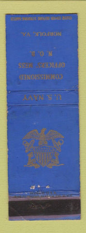 Matchbook Cover - US Navy Officers' Mess Norfolk VA WEAR
