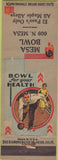 Matchbook Cover - Mesa Bowling El Paso TX