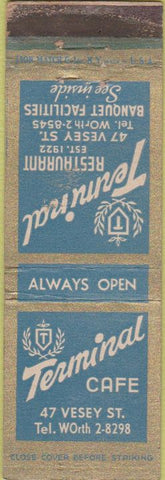 Matchbook Cover - Terminal Cafe New York City?