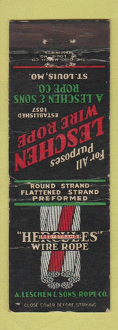 Matchbook Cover - Leschen Wire Rope St Louis MO WEAR