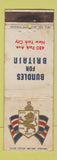 Matchbook Cover - Bundles for Britain WWII New York City WORN