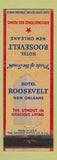 Matchbook Cover - Hotel Roosevelt New Orleans LA WEAR #2
