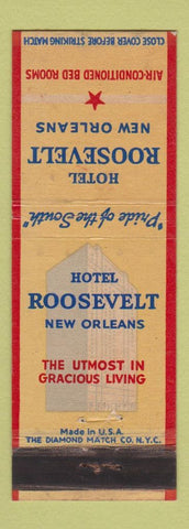 Matchbook Cover - Hotel Roosevelt New Orleans LA WEAR #2