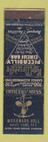 Matchbook Cover - Woodward Hall Navy Yard New York City Hotel Piccadilly WEAR