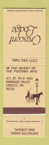 Matchbook Cover - Crescent Lodge Cresco PA