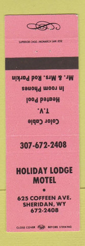 Matchbook Cover - Holiday Lodge Motel Sheridan WY