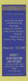 Matchbook Cover - Nickey's Silver Birch Inn Cottages Walloon Lake MI