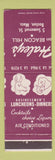 Matchbook Cover - Haley's Restaurant Boston MA MISCUT