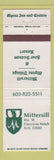 Matchbook Cover - Mittersill Alpine Village Resort Franconia Notch NH