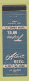 Matchbook Cover - Albert Hotel Albert Lea MN Tarpon Hotel Tarpon Springs FL