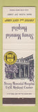 Matchbook Cover - Strong Memorial Hospital Rochester NY