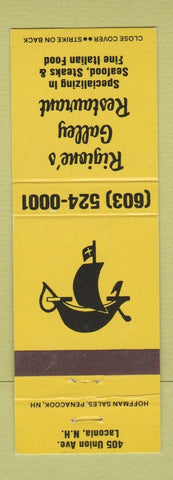 Matchbook Cover - Rigione's Galley Restaurant Laconia NH