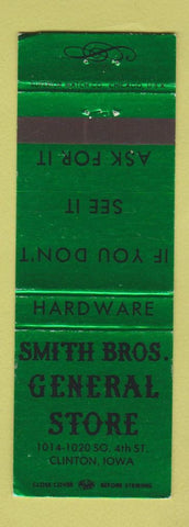 Matchbook Cover - Smith Bros General Store Clinton IA