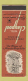 Matchbook Cover - Hotel Claypool Indianapolis IN