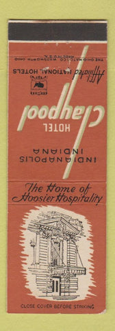 Matchbook Cover - Hotel Claypool Indianapolis IN