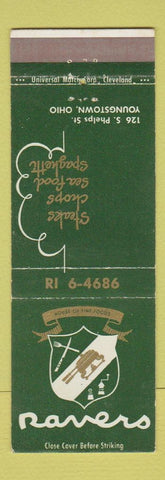 Matchbook Cover - Ravers Youngstown OH restaurant