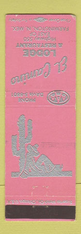 Matchbook Cover - El Camino Lodge Restaurant Farmington NM WEAR