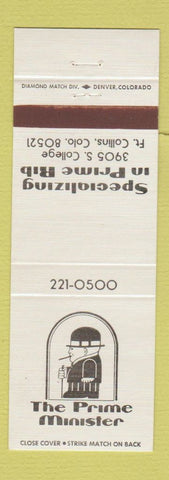 Matchbook Cover - The Prime Minister Fort Collins Colorado