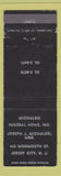 Matchbook Cover - Michalski Funeral Home Jersey City NJ